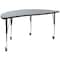 Flash Furniture Oval 60 W, 86 L, 30 H, Chrome, Laminate, Particleboard, Steel, Grey XU-GRP-A3060CON-60-GY-T-A-CAS-GG - alternate 6